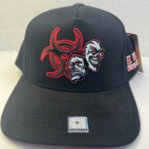 SnapBack Contti Hat with 2 Clown Faces “El Virus Nunca Muere” Streetwear Cap